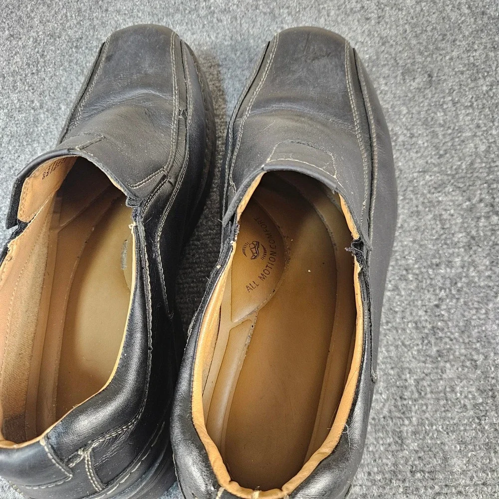Dockers Mens Prostyle Black Leather Slip On Loafers Square Toe Shoes‎ 12W